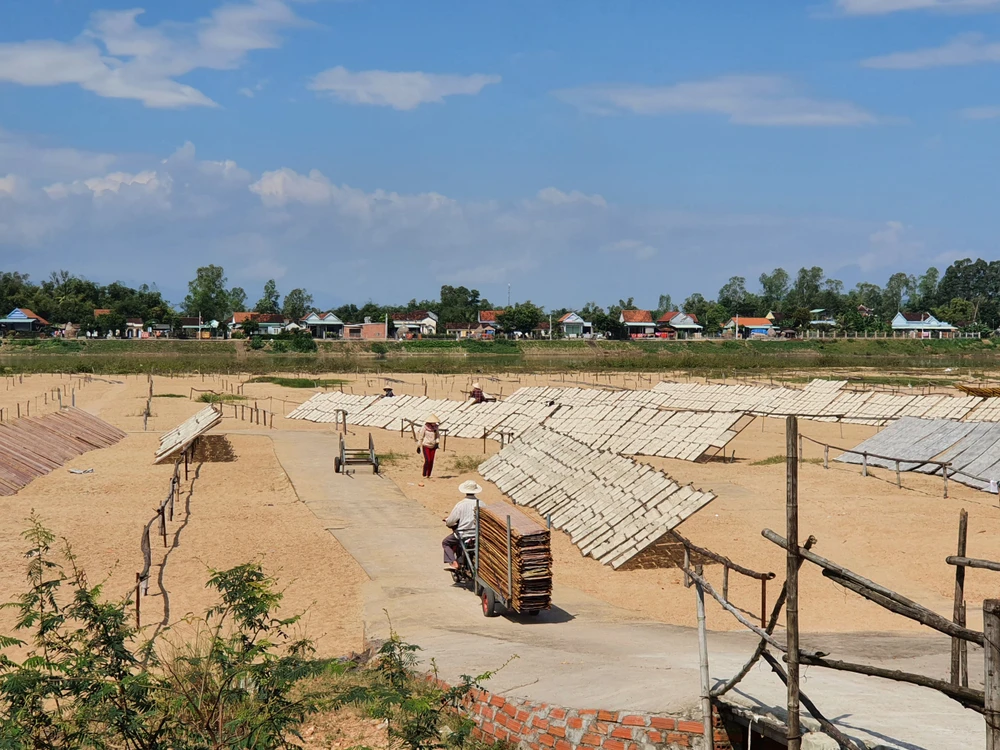 Làng nghề bánh, bún An Thái có thị trường rộng lớn đến khắp cả nước. Ảnh QN