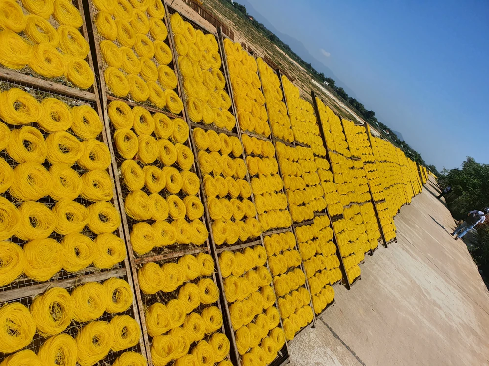 Đây được coi là làng nghề bánh, bún lớn nhất Bình Định. Ảnh QN