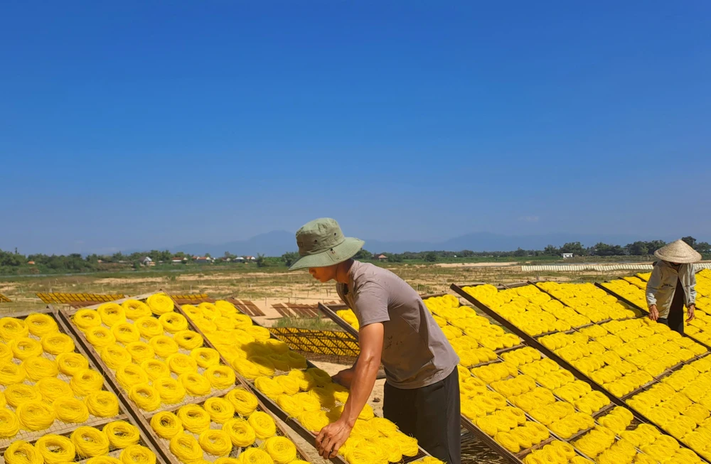 Làng bún 'tiến vua' ở xã Nhơn Phúc, thị xã An Nhơn, tỉnh Bình Định. Ảnh QN