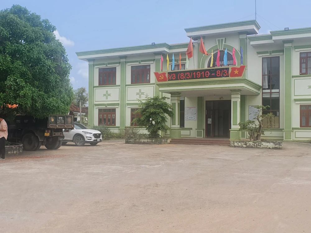 Trụ sở UBND xã Tây Giang. Ảnh: QN