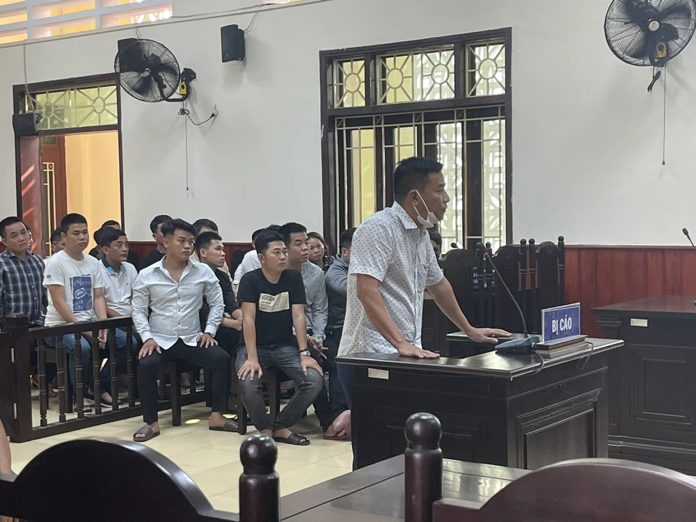 Các bị cáo tại toà. Ảnh: HĐ Các bị cáo tại toà. Ảnh: HĐ