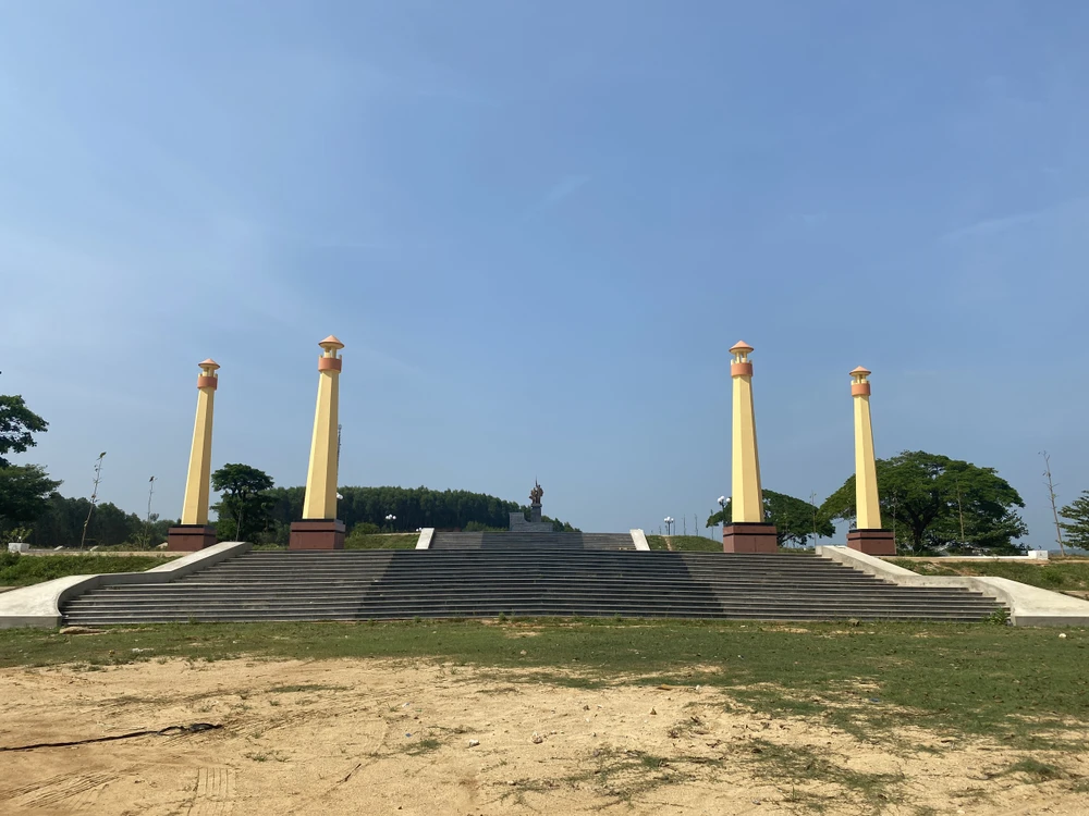 Dự án nâng cấp điểm chiến thắng Đèo Nhông được đầu tư kinh phí 35 tỉ đồng. Ảnh QN