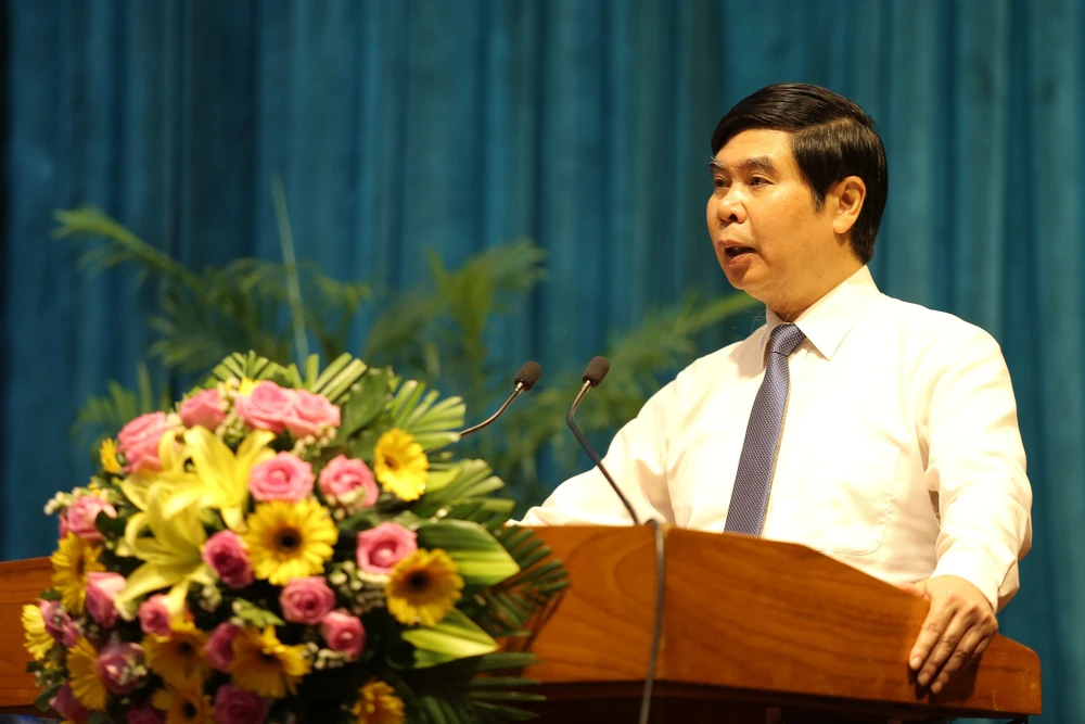 Ông Lâm Hải Giang, Phó Chủ tịch UBND tỉnh Bình Định đánh giá cao vai trò của báo chí-truyền thông trong quảng bá xúc tiến đầu tư. Ảnh: QN