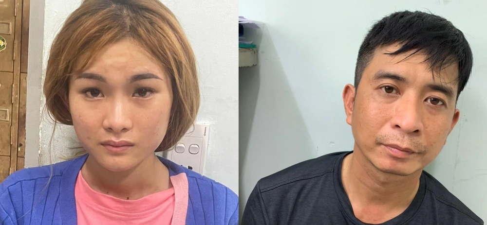 Thoa và Tuấn anh bị bắt khi tại một căn chung cư. Ảnh: CACC