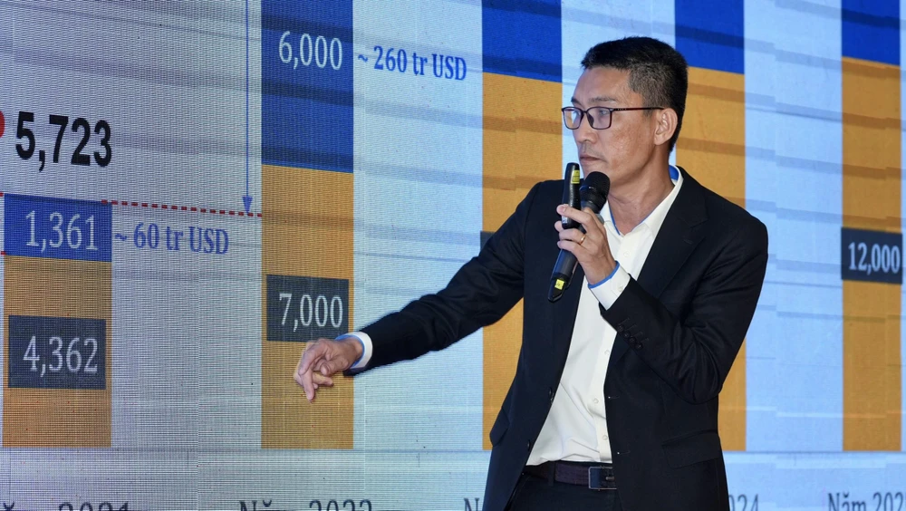 Đại diện các doanh nghiệp chia sẻ câu chuyện tham gia vào chuỗi cung ứng. Ảnh: LÊ ÁNH Đại diện các doanh nghiệp chia sẻ câu chuyện tham gia vào chuỗi cung ứng. Ảnh: LÊ ÁNH