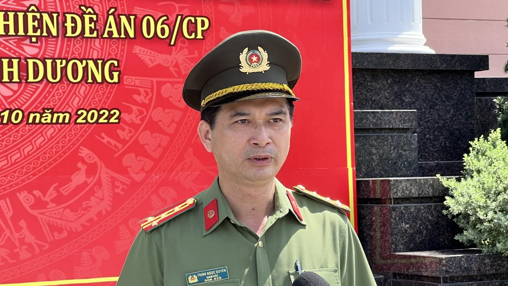 Đại tá Trịnh Ngọc Quyên, Giám đốc Công an tỉnh Bình Dương nhấn mạnh đây là lực lượng tinh nhuệ để tấn công "tội phạm đường phố". Ảnh: LÊ ÁNH