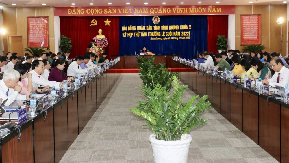 HĐND tỉnh Bình Dương (khóa X) tổ chức kỳ họp thứ 8 trong hai ngày. Ảnh: PC