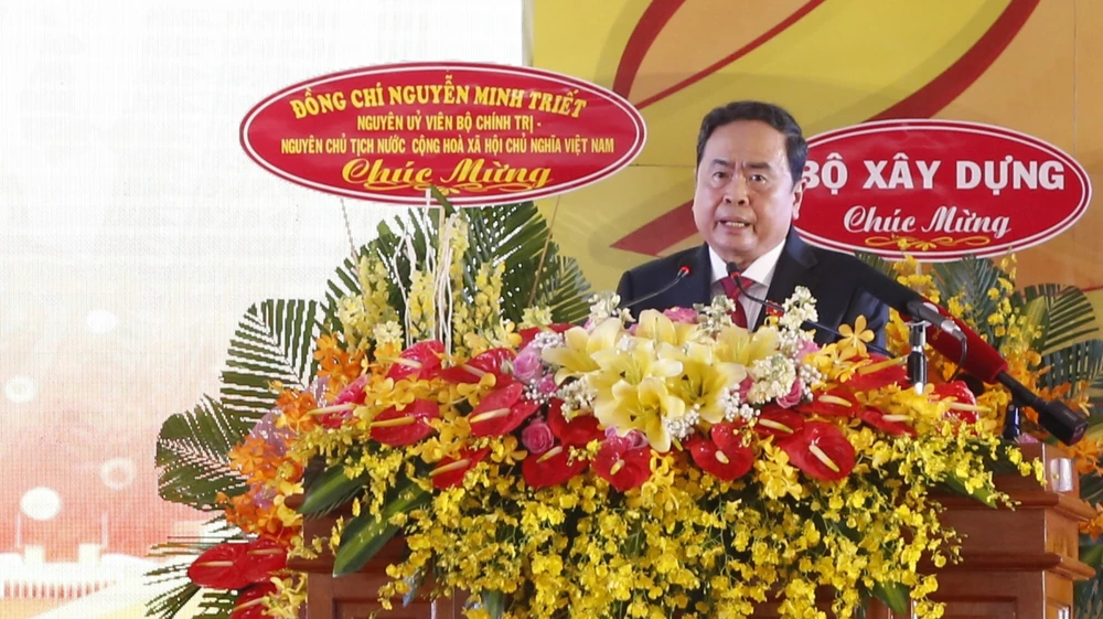 Phó Chủ tịch Thường trực Quốc hội Trần Thanh Mẫn phát biểu tại buổi lễ. Ảnh: LÊ ÁNH Phó Chủ tịch Thường trực Quốc hội Trần Thanh Mẫn phát biểu tại buổi lễ. Ảnh: LÊ ÁNH