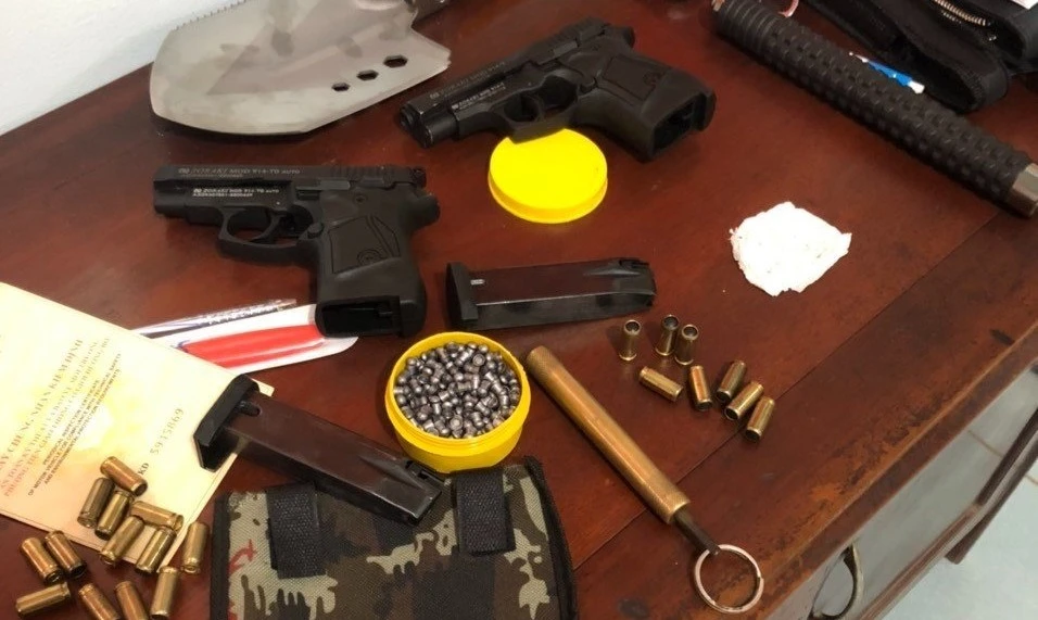 Súng đạn cơ quan công an thu giữ. Ảnh: CACC