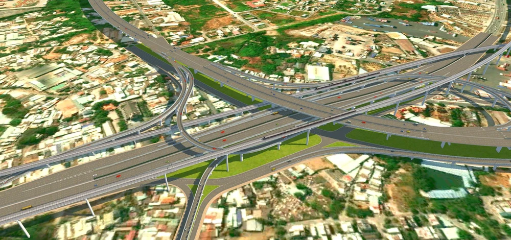 Điểm đầu của dự án đường vành đai 3, đoạn đi qua Bình Dương là điểm nút giao thông Tân vạn.