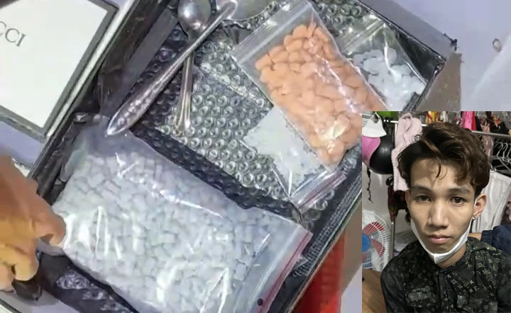 Sang bị bắt cùng số lượng lớn ma túy. Ảnh: CACC