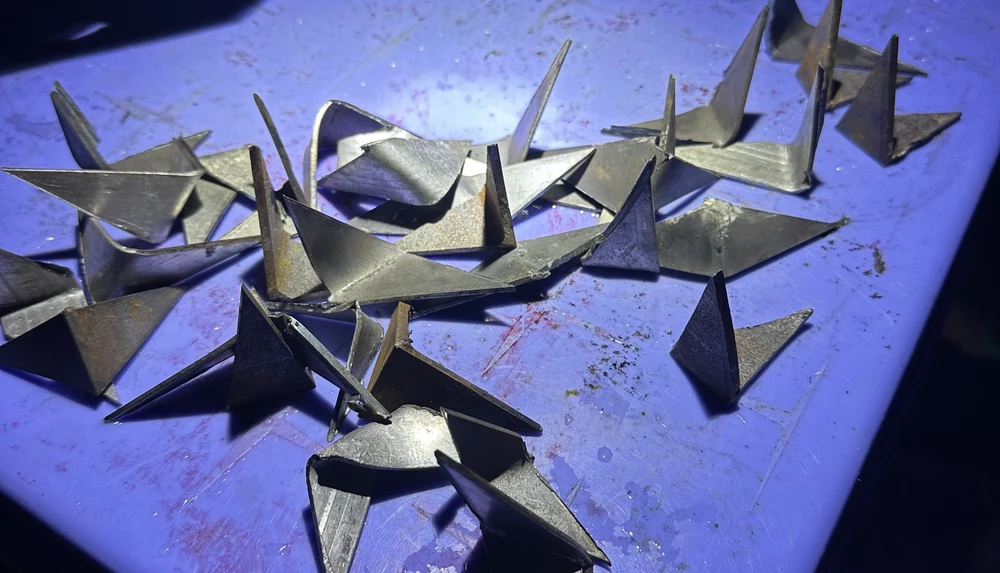 Số đinh lực lượng công an thu gom vào rạng sáng 22-8. Ảnh: CACC