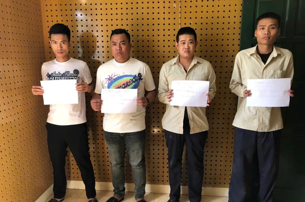 Nhóm tín dụng đen bị bắt giữ. Ảnh: CA