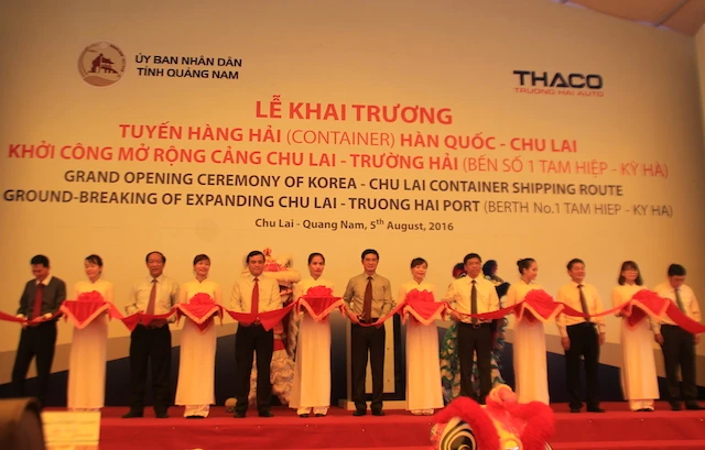 Khai trương tuyến hàng hải quốc tế Hàn Quốc-Chu Lai ảnh 1