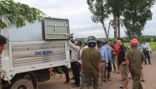 Hai con "trâu điên" sập bẫy. Ảnh: Nguyễn Do.