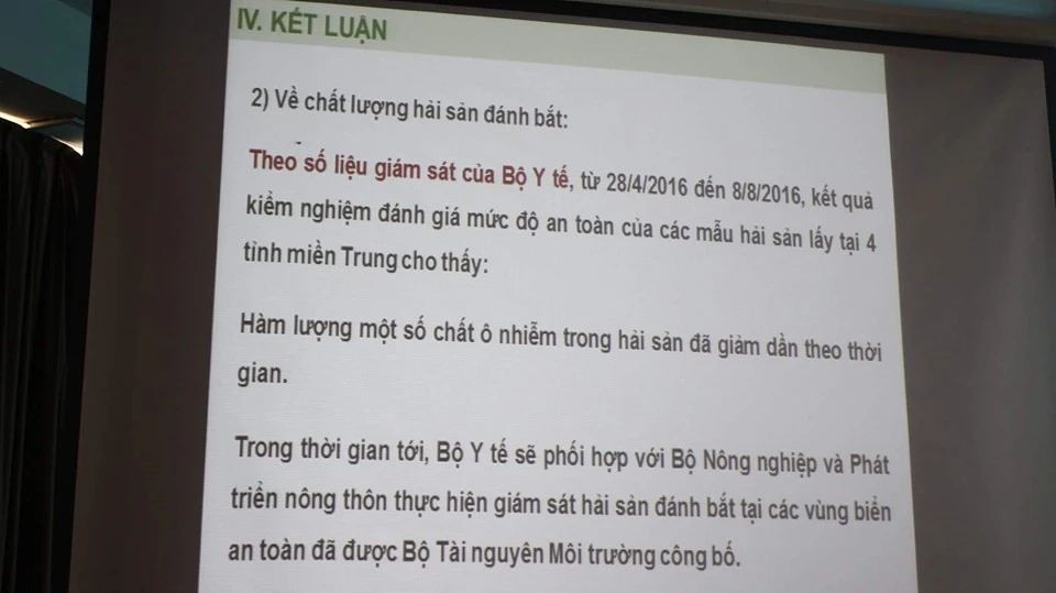 Kết luận của Bộ Y tế
