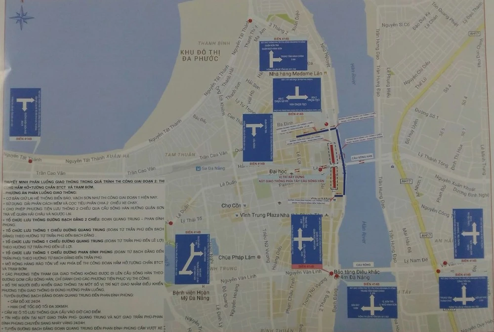 Phân lại luồng nút giao thông hầm chui Tây sông Hàn ảnh 2