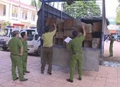 Phát hiện xe tải chở 31 hộp gỗ lậu trong đêm
