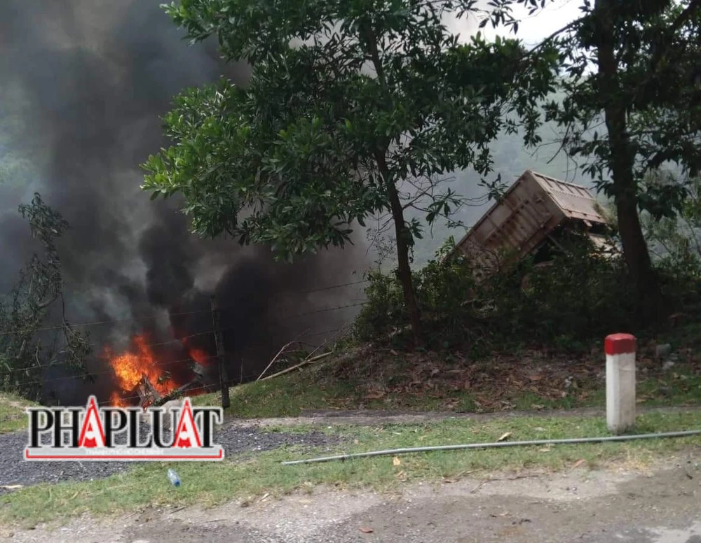 Hiện trường vụ tai nạn. Ảnh: BT