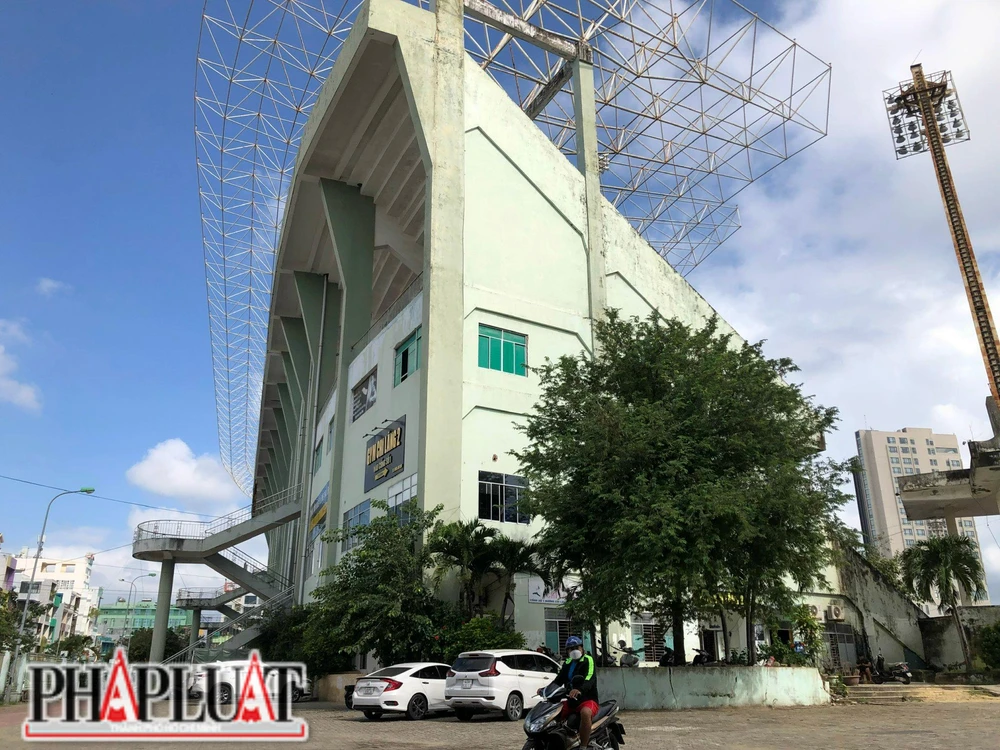 Tài sản khu phức hợp sân vận động Chi Lăng liên quan đến vụ án Phạm Công Danh. Ảnh: LÊ PHI.