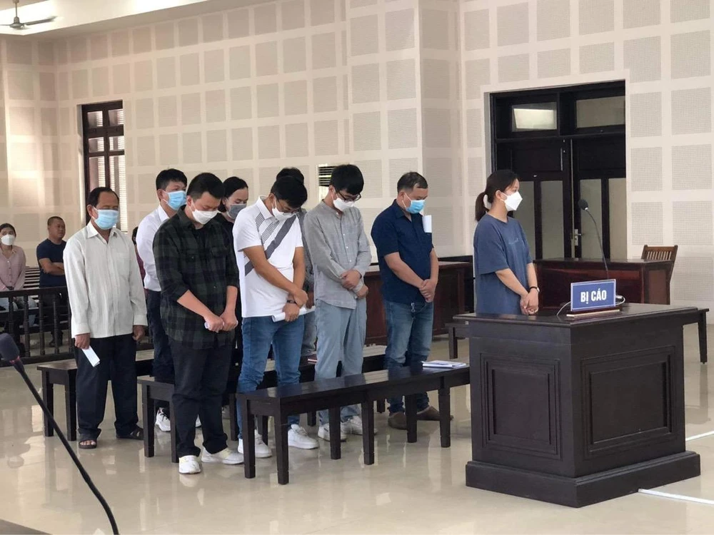 Các bị cáo tại tòa. Ảnh: NGÔ QUANG Các bị cáo tại tòa. Ảnh: NGÔ QUANG