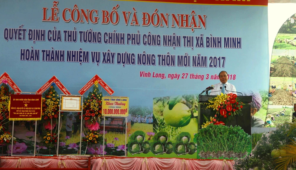 Thị xã đầu tiên Vĩnh Long được công nhận nông thôn mới ảnh 1