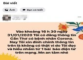 Cần Thơ: Nữ bác sĩ thông tin sai về dịch Corona 