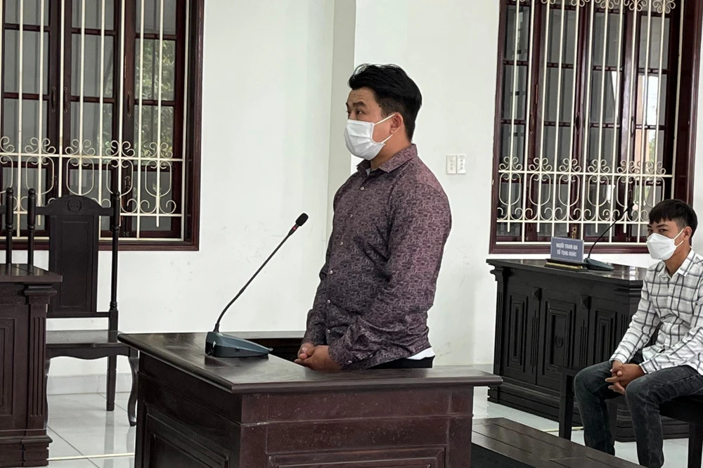 Bị cáo Trần Ngoại Giao tại toà. Ảnh: HD