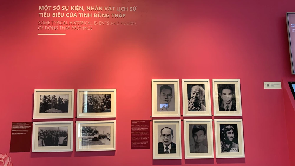 Tại Nhà trưng bày cũng trưng bày một số sự kiện, nhân vật lịch sử tiêu biểu của tỉnh Đồng Tháp.
