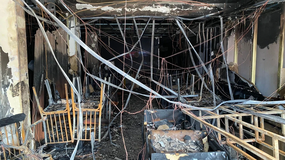 Rất may vụ cháy không có thiệt hại về người nhưng thiệt hại tài sản khoảng 1 tỉ đồng.