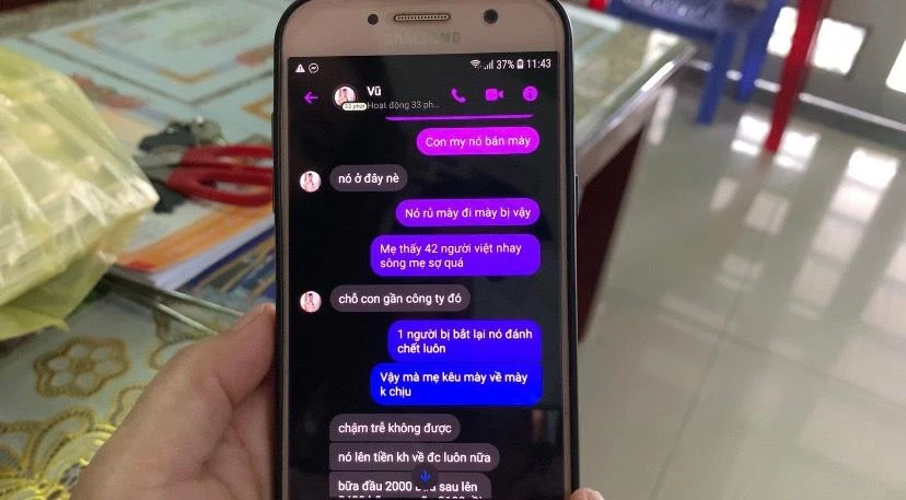 Tin nhắn em THV nhắn về kêu cứu với bà Trần Kim Thu