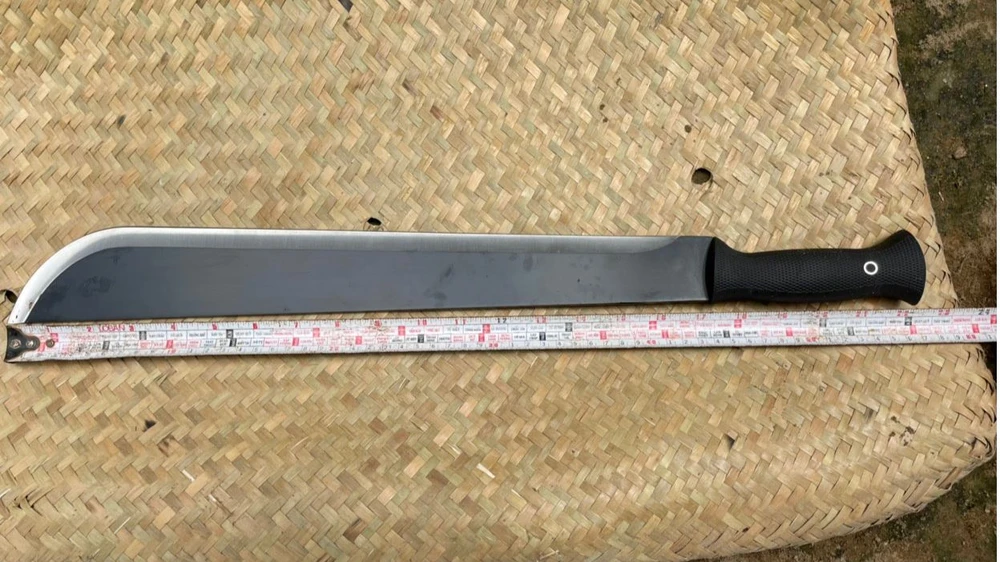 Con dao mà nhóm của Cường sử dụng để gây án. Ảnh: CACC Con dao mà nhóm của Cường sử dụng để gây án. Ảnh: CACC