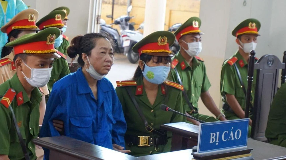 Bị cáo Nguyễn Thị Kim Hạnh tại tòa trước đó. Ảnh: HD