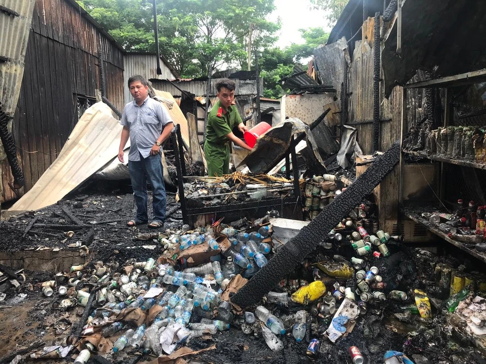 Hiện trường vụ hỏa hoạn. Ảnh: HD