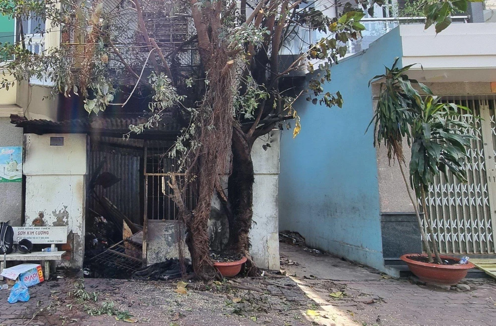 Căn nhà bị cháy khiến hai mẹ con tử vong. Ảnh: HD