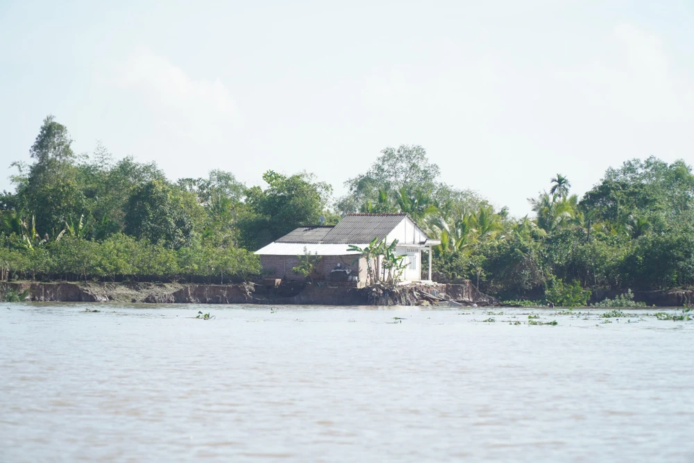 sạt lở bờ sông cổ chiên