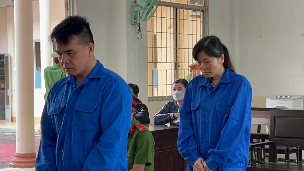 Hai bị cáo tại toà. Ảnh: HD