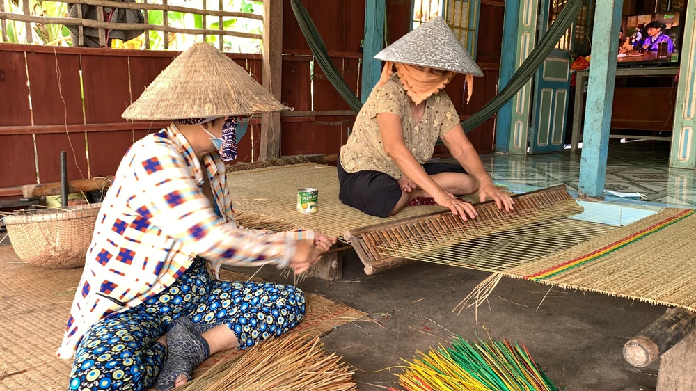 Làng chiếu Định Yên (huyện Lấp Vò) đã được công nhận là Di sản Văn hoá phi vật thể Quốc Gia. Ảnh: HD