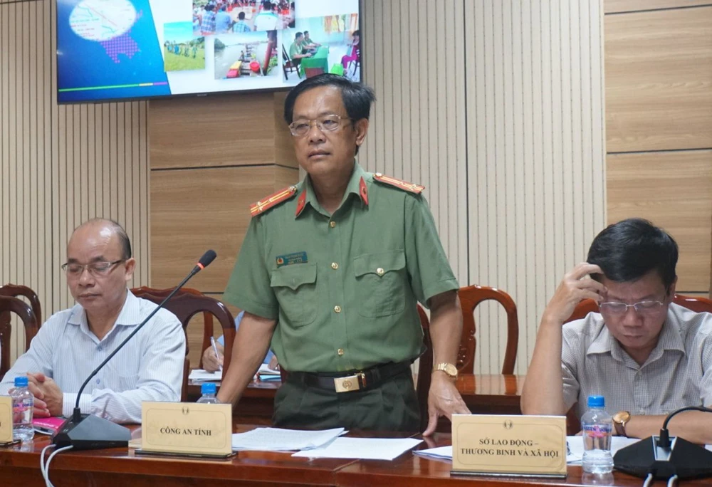 Thượng tá Trần Trung Quốc, Trưởng phòng tham mưu Công an tỉnh Đồng Tháp. Ảnh: HD