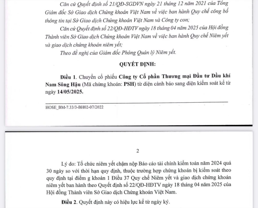 cổ phiếu psh,dầu khí nam sông hậu