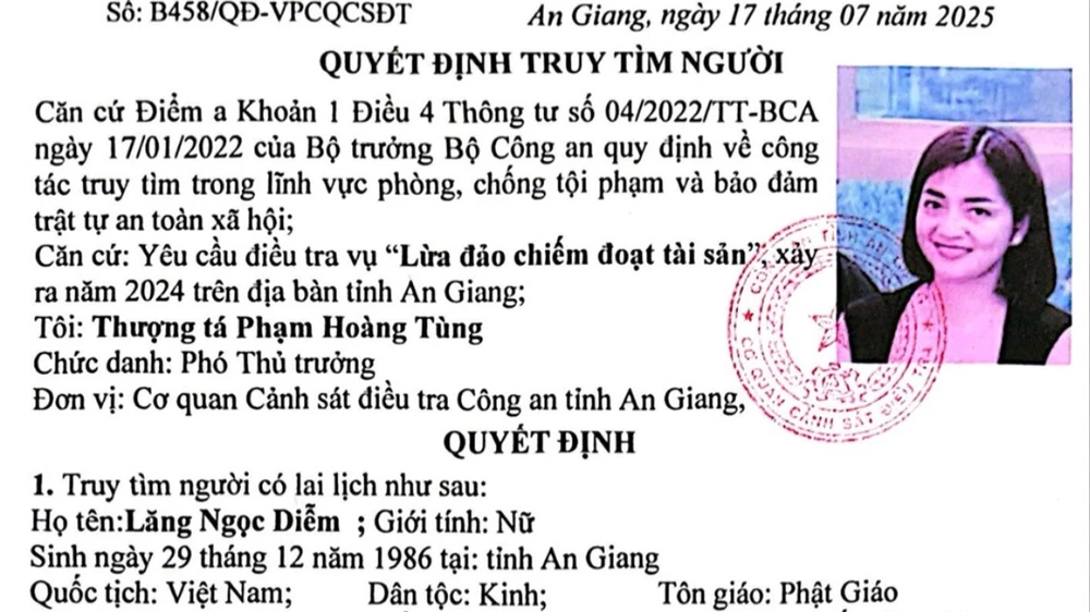 An Giang: Truy tìm một phụ nữ bị tố lừa đảo gần 30 tỉ đồng