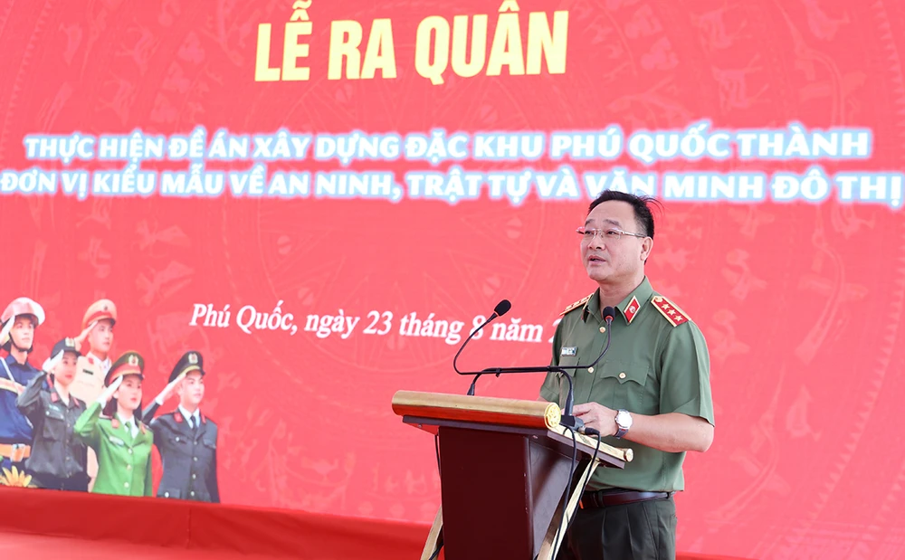 thứ trưởng bộ công an,lễ ra quân đặc khu phú quốc