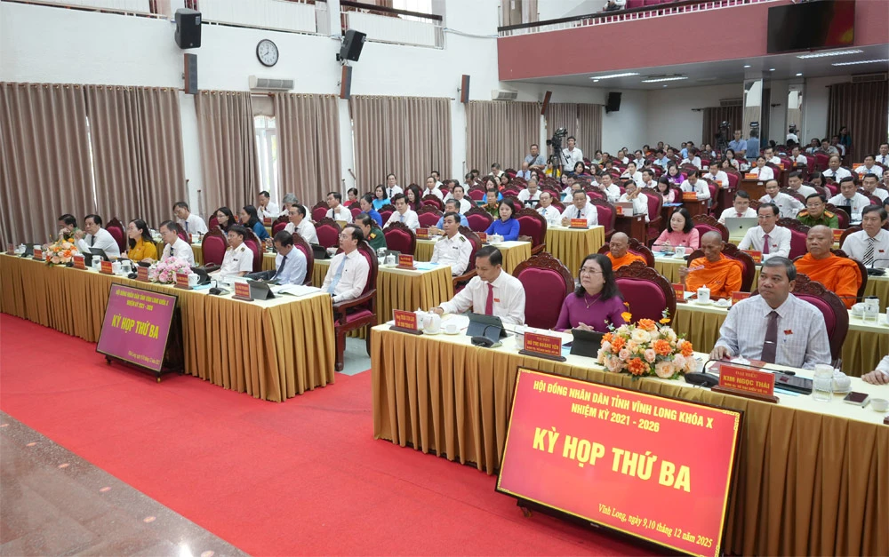 HĐND tỉnh Vĩnh Long khóa X nhiệm kỳ 2021 - 2026 khai mạc Kỳ họp thứ Ba (kỳ họp thường lệ cuối năm 2025).