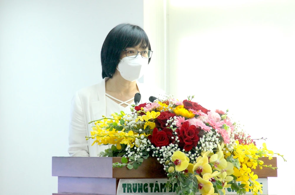 Bà Nguyễn Thị Thanh Lịch, Phó Chủ tịch UBND tỉnh Gia Lai, phát biểu tại buổi họp báo. Ảnh: LÊ THOA