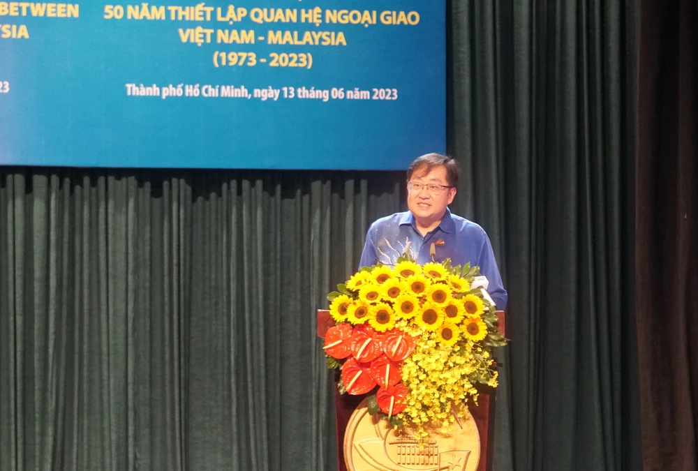 Ông Dato’ Tan Yang Thai, Đại sứ Malaysia tại Việt Nam, phát biểu tại buổi lễ. Ảnh: L.THOA