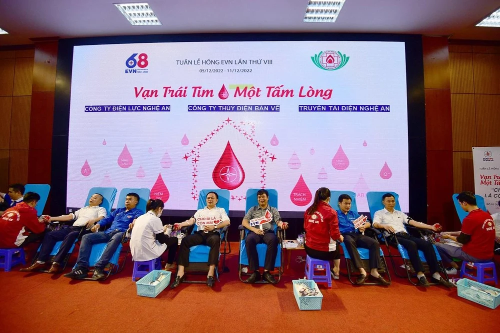 Công ty Thủy điện Bản Vẽ tham gia hiến máu tình nguyện.