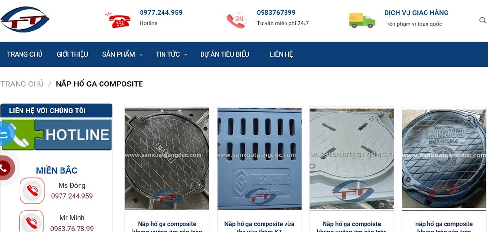 Liên hệ T &amp; T Hà Nội để nhận báo giá nắp hố ga composite mới nhất