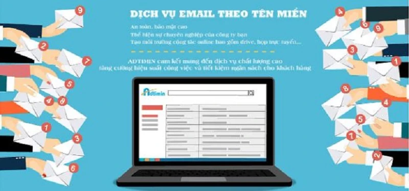 ADTIMIN cung cấp dịch vụ email tên miền chất lượng cao