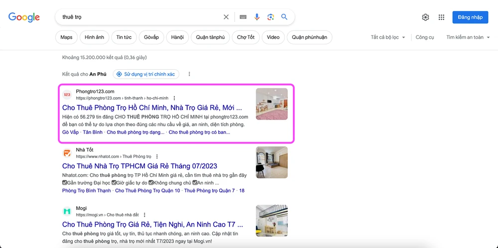 Tìm phòng trọ trung tâm chất lượng giá tốt với Phongtro123