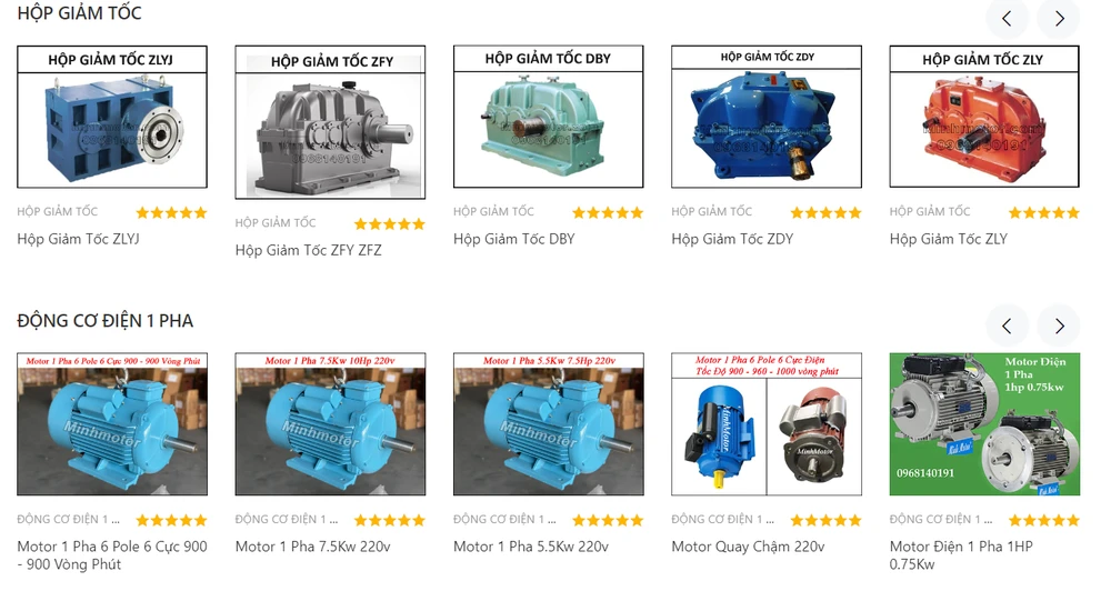 Hệ thống phân phối động cơ motor chất lượng cao HỒNG PHÚC Motor